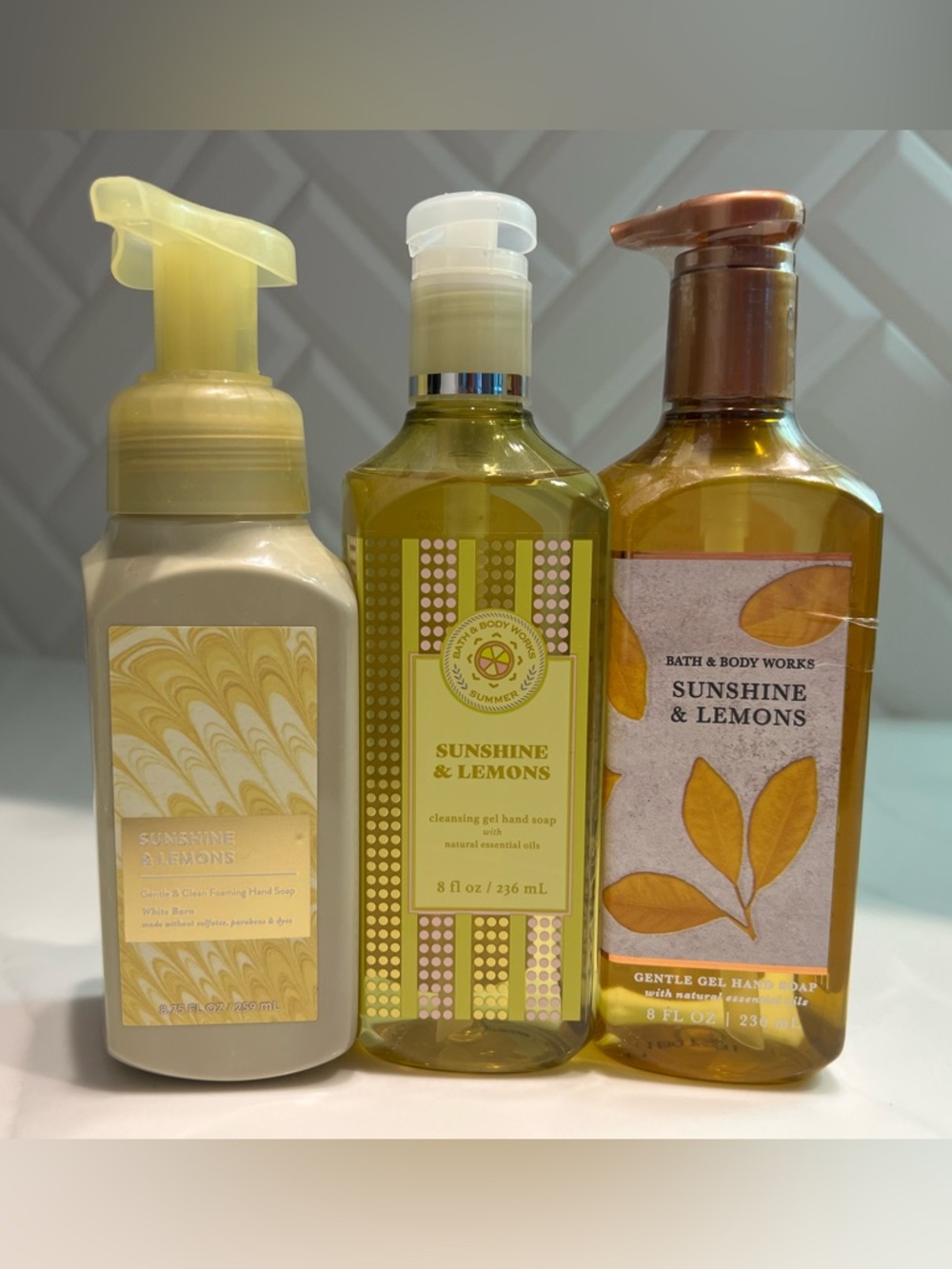 Bath & Body Works Sunshine & Lemons Hand Soap Trio
